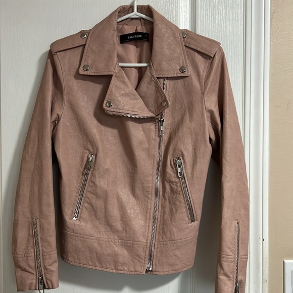 Zara Basic Faux Leather Biker Jacket (S) - Picture 8 of 8